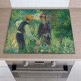 Inductiebeschermer picking flowers | 60 x 52 cm | Keukendecoratie | Bescherm mat | Inductie afdekplaat