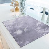 Inductiebeschermer grijs marmer | 81.6 x 52 cm | Keukendecoratie | Bescherm mat | Inductie afdekplaat