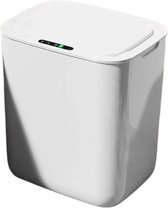 Prullenbak - Smart Prullenbak - Badkamer Accessoires - 18 Liter - Afval scheiden - Op Batterij - Slimme Sensor - Elektrische Afvalbak - Kleur Wit