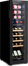 Bol.com Klarstein Bovella 27 Duo+ Wijnkoelkast met 2 zones - 74 Liter - 27 Flessen - Glazen deur - Zwart aanbieding