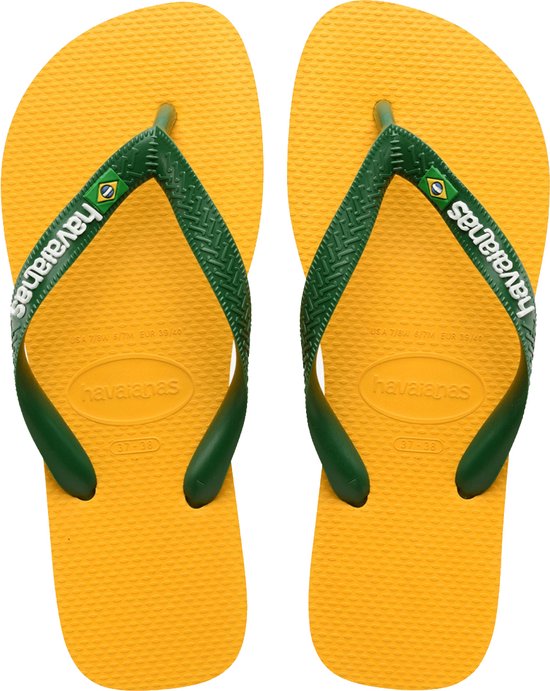 Slippers Unisexe Havaianas Brasil Logo - Jaune - Taille 44