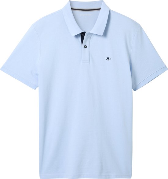 TOM TAILOR basic polo with contrast Heren Poloshirt - Maat L