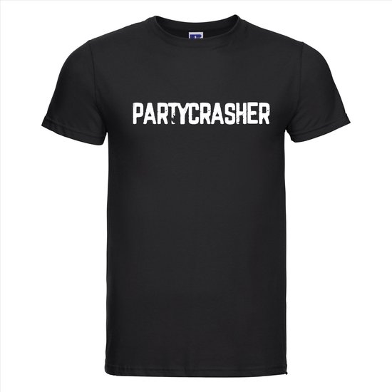 T-shirt Partycrasher | Festival | zwart | Maat XS