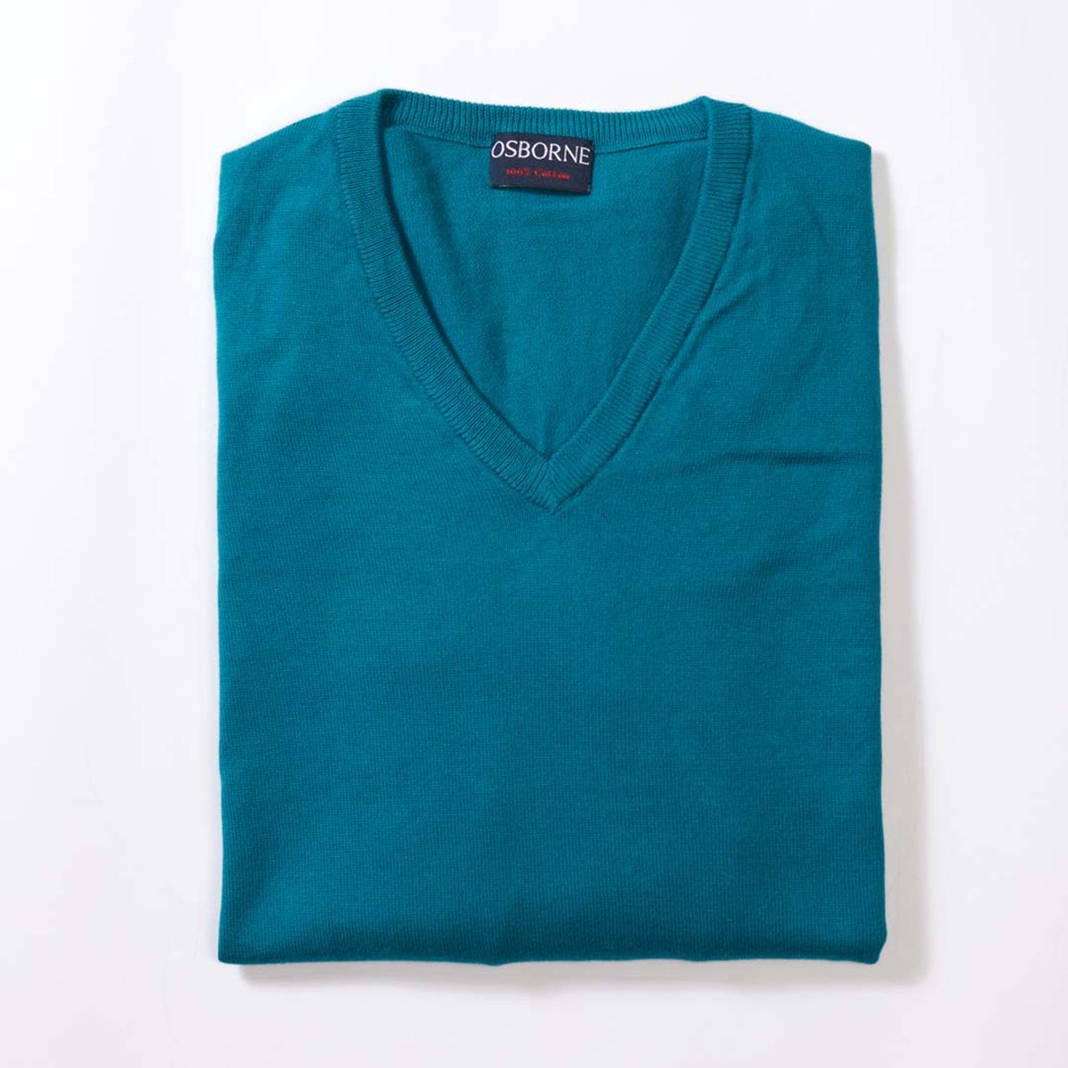 Osborne Knitwear Trui met V hals - Katoen - Harvard - XL