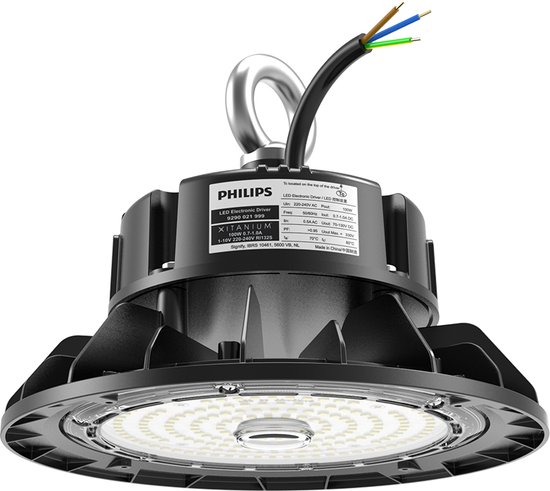 HOFTRONIC - Triton LED High Bay - 100W 17.500lm (175lm/W) - Philips driver - Samsung LEDs - 4000K neutraal wit licht - IP65 waterdicht - Dimbaar - Magazijnverlichting