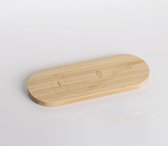 3-in-1 Draadloze Qi Magsafe Oplader - Bamboo - 15W snellader - Opvouwbaar - Oplaadstation - Voor iPhone, Apple Watch, AirPods