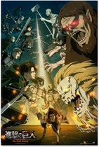 Attack on Titan poster - Manga - Anime - Japans - Eren - Titans - Paradis - Marley - 61 x 91.5 cm.
