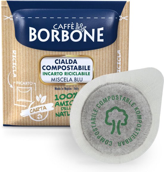 Caffè Borbone Blu espresso - ESE Koffiepads - 50 stuks - 100% biologisch afbreekbaar