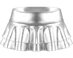 Go Go Gadget - Latex Look - Sexy Minirok - Erotisch - Zilver