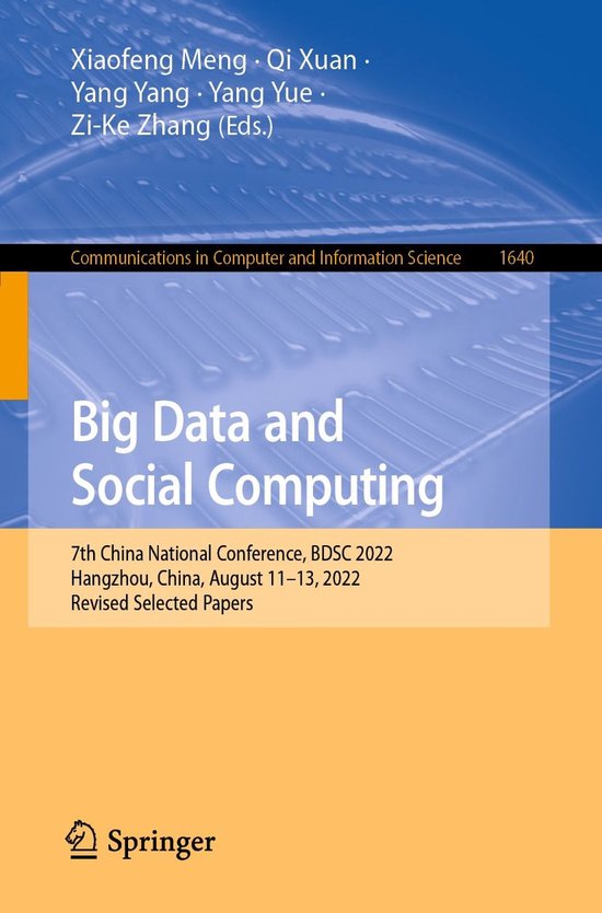 Springer Nature Proceedings Computer Science - Big Data and  ... - cover