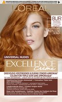 L'Oréal Paris Excellence Universal Nudes Licht Koperrood 8UR - Permanente Haarkleuring Zonder Ammoniak