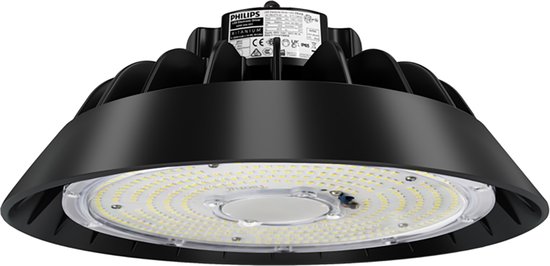 LED UFO High Bay Premium - Rimo Prem - 100W - High Lumen 150 LM/W - Magazijnverlichting - Dimbaar - Waterdicht IP65 - Natuurlijk Wit 4000K - Aluminium - Philips Driver