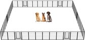 MaxxPet Puppyren - Hondenbench - Hondenren- Puppyren met 40 kennelpanelen -Staal - 8 x 8 meter