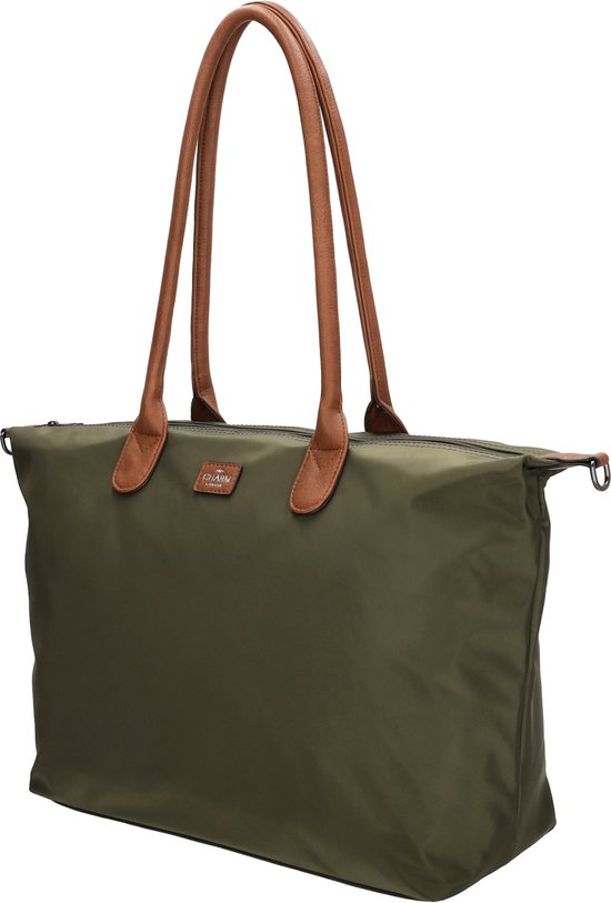 S-ZONE Handtas van echt leer voor 15,6 inch laptop, Koffie, L, Retro
