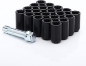 Set of black imbus lug nuts 32mm M14x1,5 + Key
