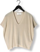 NUKUS Dina Top Lurex Tops & T-shirts Dames - Shirt - Zand - Maat L