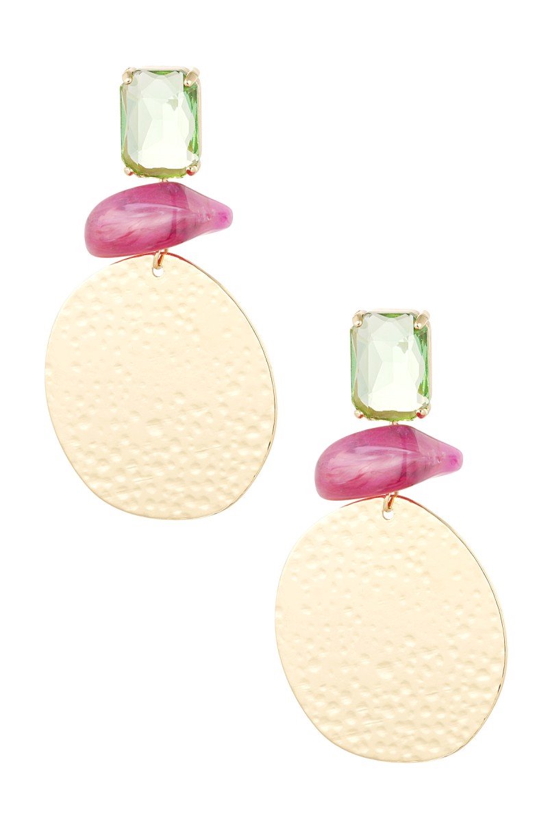 Statement Oorbellen Beach Vibes - Roze