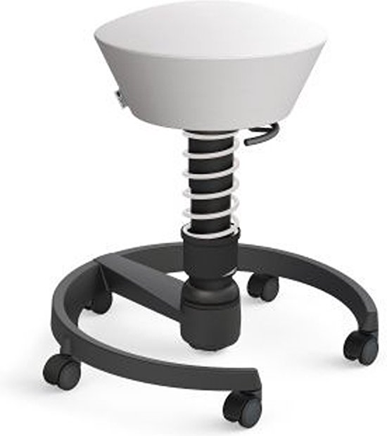 ergobalance Zitkruk met innovatieve zitting, ergonomische kruk, 3-in-1, bureaukruk, zadelkruk, staande kruk, in hoogte verstelbaar, antislip, kleur naar keuze, zwart