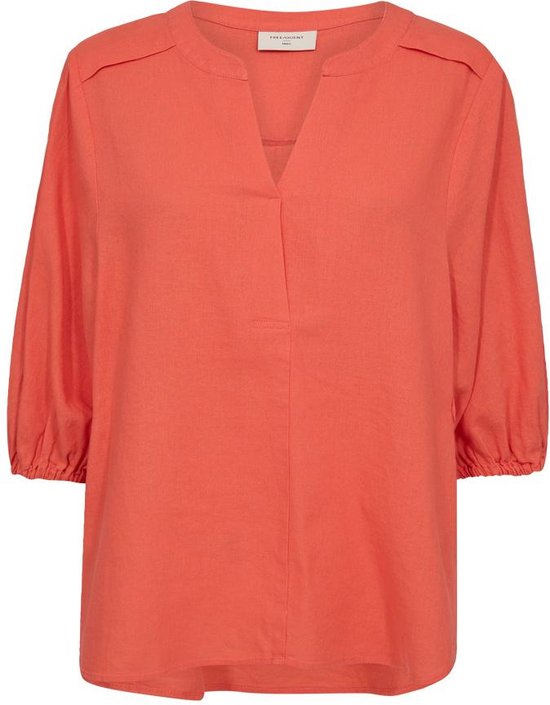 Freequent Blouse Fqlava Blouse 204290 Hot Coral Dames Maat - XL
