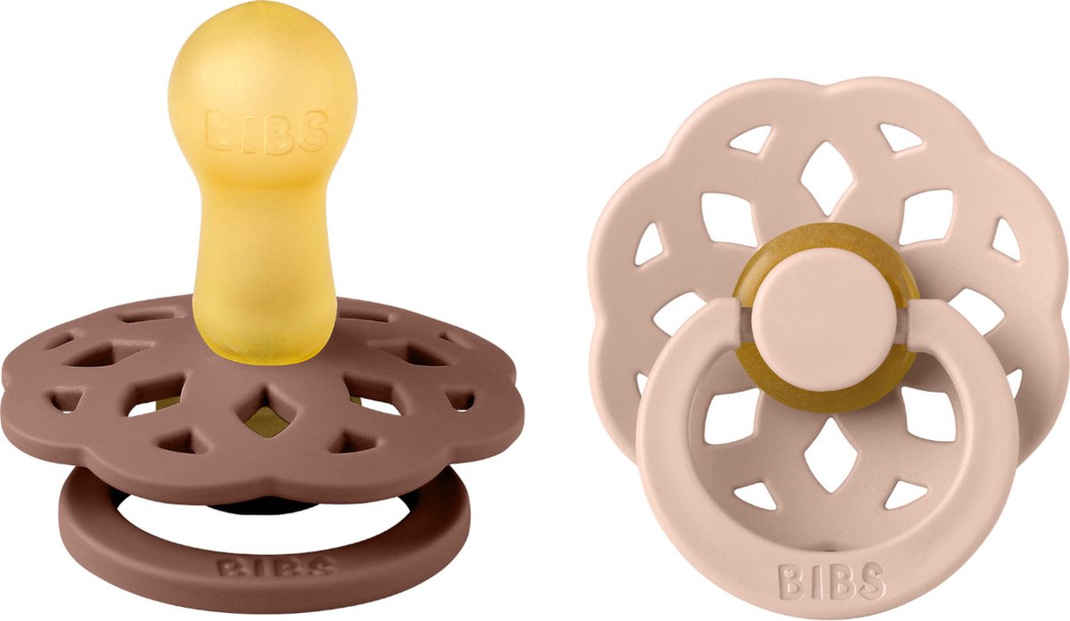 Goedkoopste BiBS - Boheme Pacifier - Stage 2 Fopspeen - 2 stuks - Woodchuck / Blush