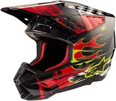Alpinestars S-M5 Rash Helmet Ece 22.06 Dark Gray Bright Red Glossy XS - Maat XS - Helm