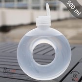 Borvat® - Lekvrije Drinkfles Drop-proof Reizen - Leuke Donut Kids Water Cup met Handvat Ring Anti Fall Transparant - 4 Stuks - 500 ml