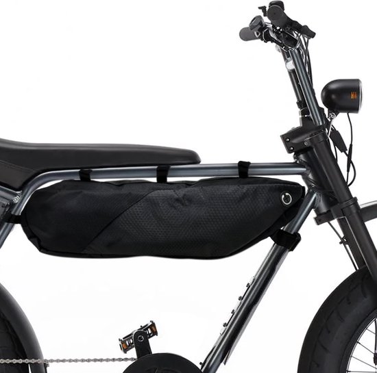 APlus - Fatbike/E-bike frame tasje – Multifunctioneel - Tas aan stang – Zwart – 4 L
