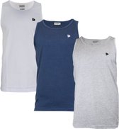3-Pack Donnay Muscle shirt (589006) - Tanktop - Heren - White/Navy/Grey-marl (473) - maat 4XL