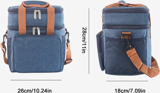 Livano Koelbox - Koeltas - Frigobox - Autokoelbox - Lichtgewicht - Coolbox - Wielen - Draagbaar - Blauw van Livano — afbeelding 2
