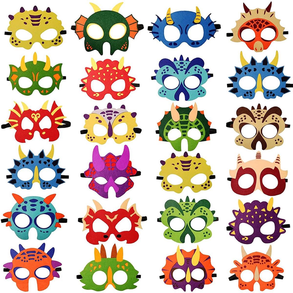 16 stuks dierenmaskers, feestdieren, jungle-decoratie