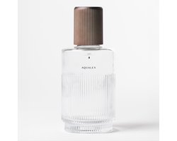 AQUALEX Nova Rose Gold glazen fles met opdruk PLAT water - 75 cl - 750 ml - Karaf - Waterkan - Glas