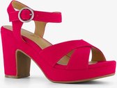 Blue Box dames sandalen met hak fuchsia roze - Maat 37