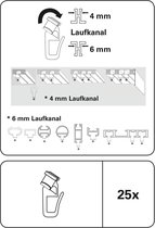 GARDINIA Duo X-runners wit 25 stuks naar Duo X-runners wit 25 stuks met Gordijnen voor het raam