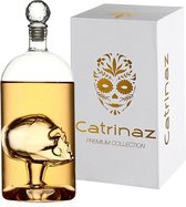Catrinaz® Whiskey karaf - Tequila karaf - Skull ontwerp - Uniek design - 1L - Mondgeblazen/Handbewerkt - Gift box - Vaderdag cadeau