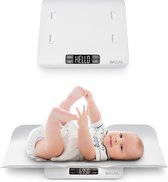 Babyweegschaal met veilig en comfortabel weegoppervlak - twee-in-één functie - tot 30 kg - digitale kinderweegschaal
