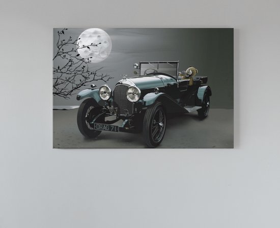 Canvas Schilderij - Bentley - Oldtimer - Wanddecoratie - 90x60 cm