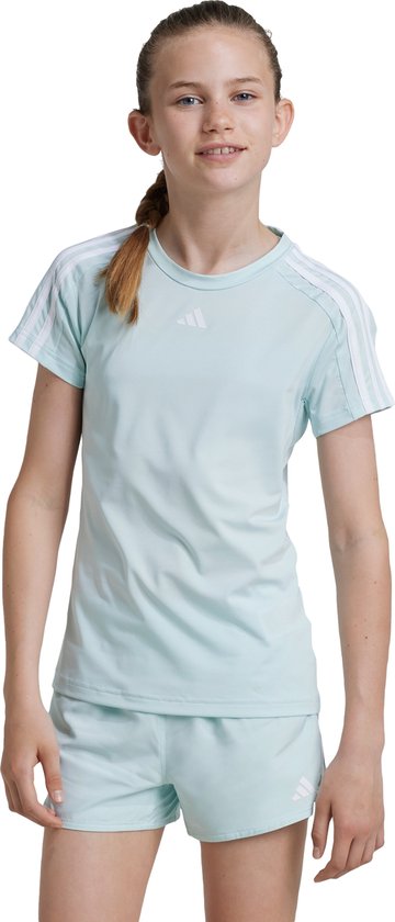 adidas Sportswear Train Essentials AEROREADY 3-Stripes Slim-Fit Training T-shirt - Kinderen - Turquoise- 164