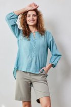 DIDI Dames Blouse Lucy in Dusty Turqoise maat 44
