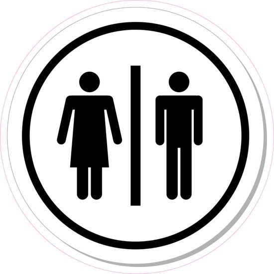 Houten pictogram als informatiebord Toilet | Seton
