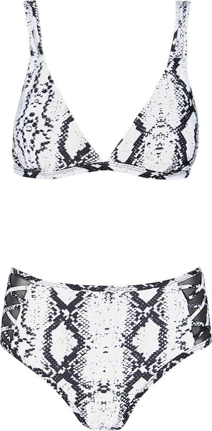 Bikini met dierenprint Zwart & Wit XL