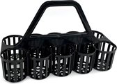 GH049 Glas- en Flesendrager met Handvat - Ideaal voor Picknicks en Feestjes milk crate