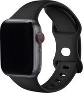 Innerlight® Sport - Zwart - 42/44/45/49mm - S/M - Siliconen bandje geschikt voor Apple Watch - Geschikt als Apple watch bandje voor Series 1/2/3/4/5/6/SE/7/8/9/Ultra
