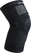 U Fit One Knie Brace - 1 Stuk - Knee Sleeve - Kniebeschermers - Knieband - Knee Support & Bandage - Sportbrace - Maat M - Zwart