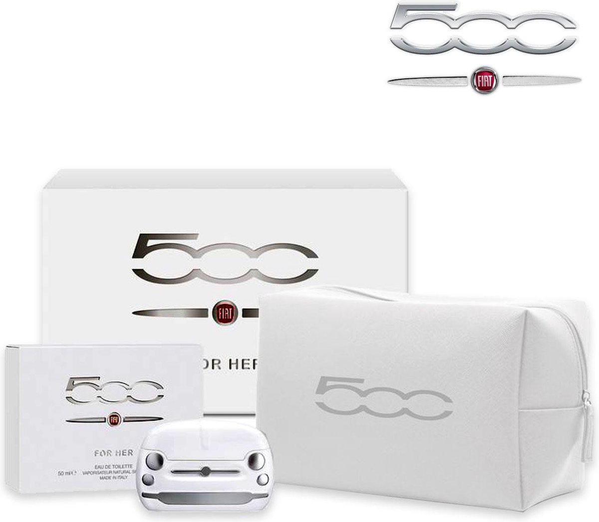 Goedkoopste FIAT 500 for HER EDT 50 ml EDT met toilettas