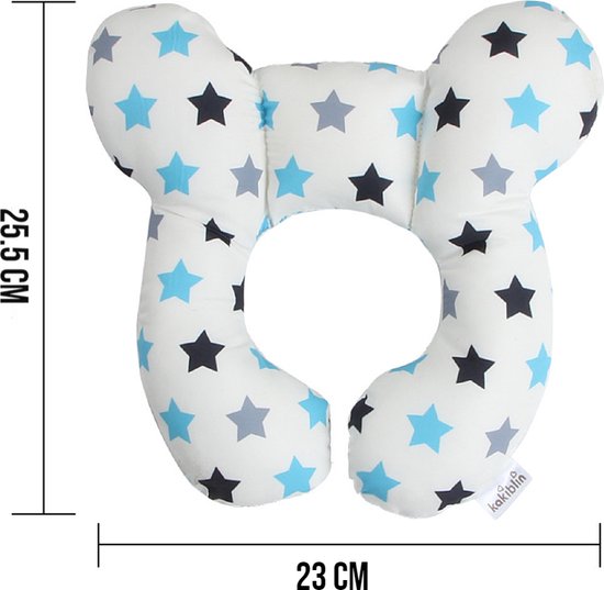 Allernieuwste Auto Anti-Rollover Baby Kussen - Correctie Anti-Excentrieke Hoofdkussen - Baby Hoofd Positionering Kussen Kids - Katoen - 25.5 x 23 cm van Allernieuwste — afbeelding 2