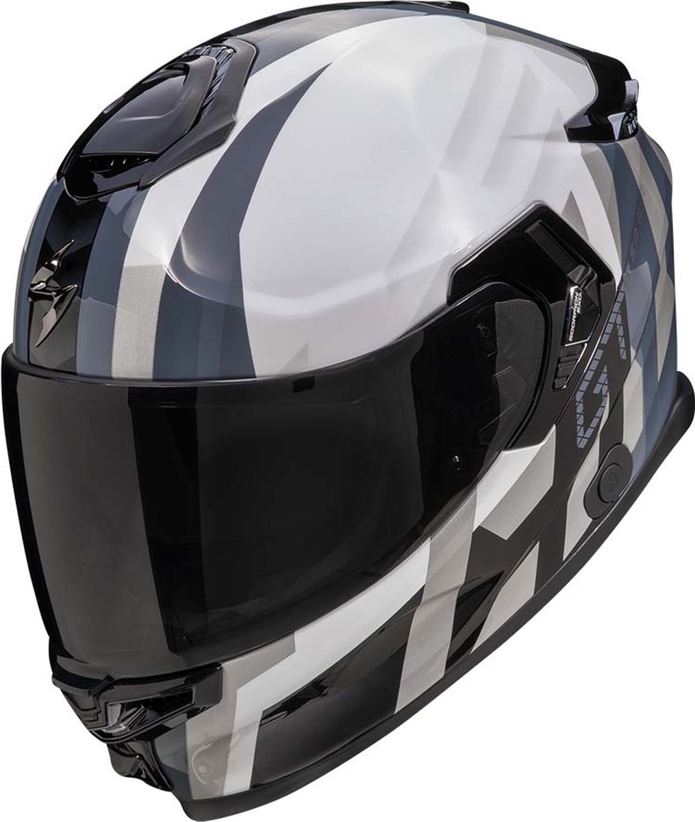 Scorpion EXO-GT SP AIR Touradven Pearl White Silver L - Maat L - Helm