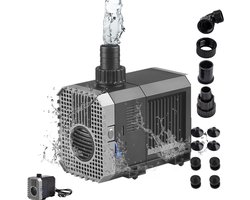 aquarium pomp CHJ- 1500 Waterpomp voor aquarium, 1500 l/h, 25 watt, dompelpomp, waterpomp, fontein, eco-filterpomp, pomp