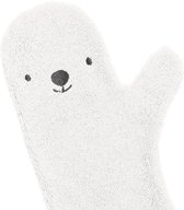 Nifty - The Original Baby Shower Glove – baby douche handschoen voor beter grip op je baby bij het douchen - origineel kraamcadeau - lange baby washand - Wit