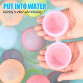 Herbruikbare waterballonnen 24 stuks - Snel vulbare zachte waterballen in bonte kleuren voor kinderen - Met netzak - Zomer buitenplezier