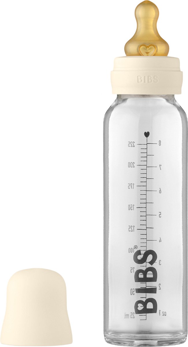 Goedkoopste BIBS - Babyfles Glas - 225ml - Ivory